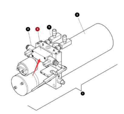 摊铺机大臂提升阀换向阀左侧零件号D963125338
