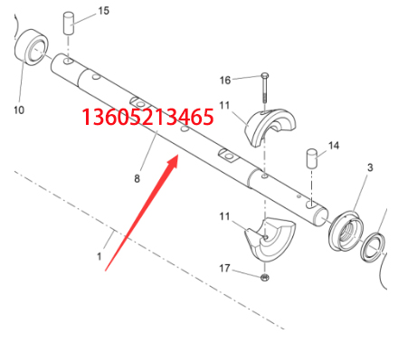 摊铺机螺旋轴零件号4622012475