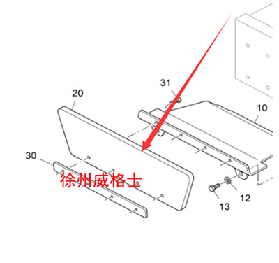 摊铺机挡料板零件号2379930