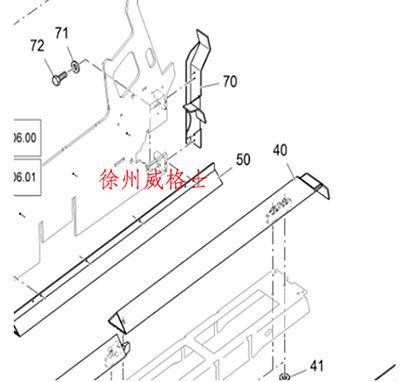 进口摊铺机链保护侧保护零件号2552627
