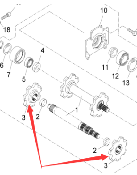 摊铺机刮板驱动链轮4610062265