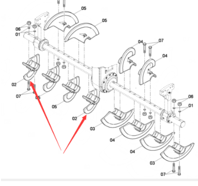 摊铺机螺旋搅拢叶片D380001259