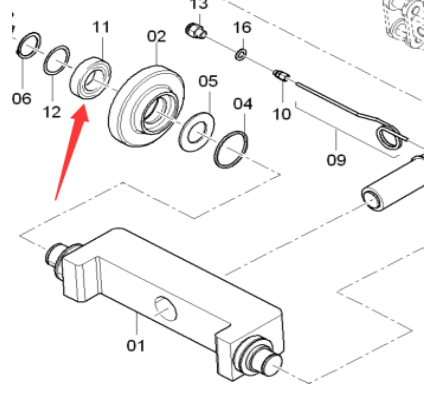 摊铺机行走刮板导向轮轴承4812030926