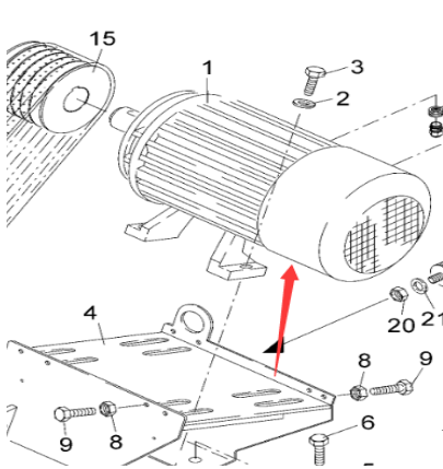 进口摊铺机加热电机27/44kw4625201099