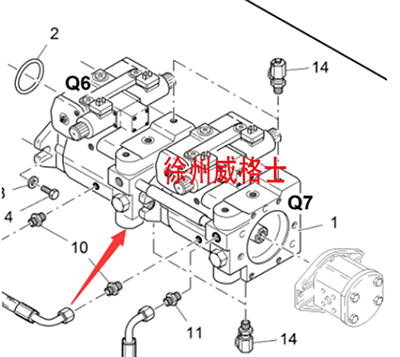 摊铺机输分料工作泵2060414