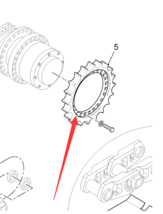 铣刨机行走驱动齿 W4驱动齿41346