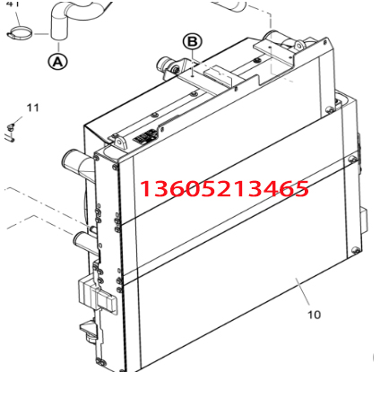 福格摊铺机散热器(组合),发动机散热器2458362 福格摊铺机散热器(组合),发动机散热器2458362