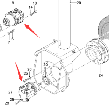 铣刨机后轮行走马达2320376 铣刨机后轮行走马达2320376